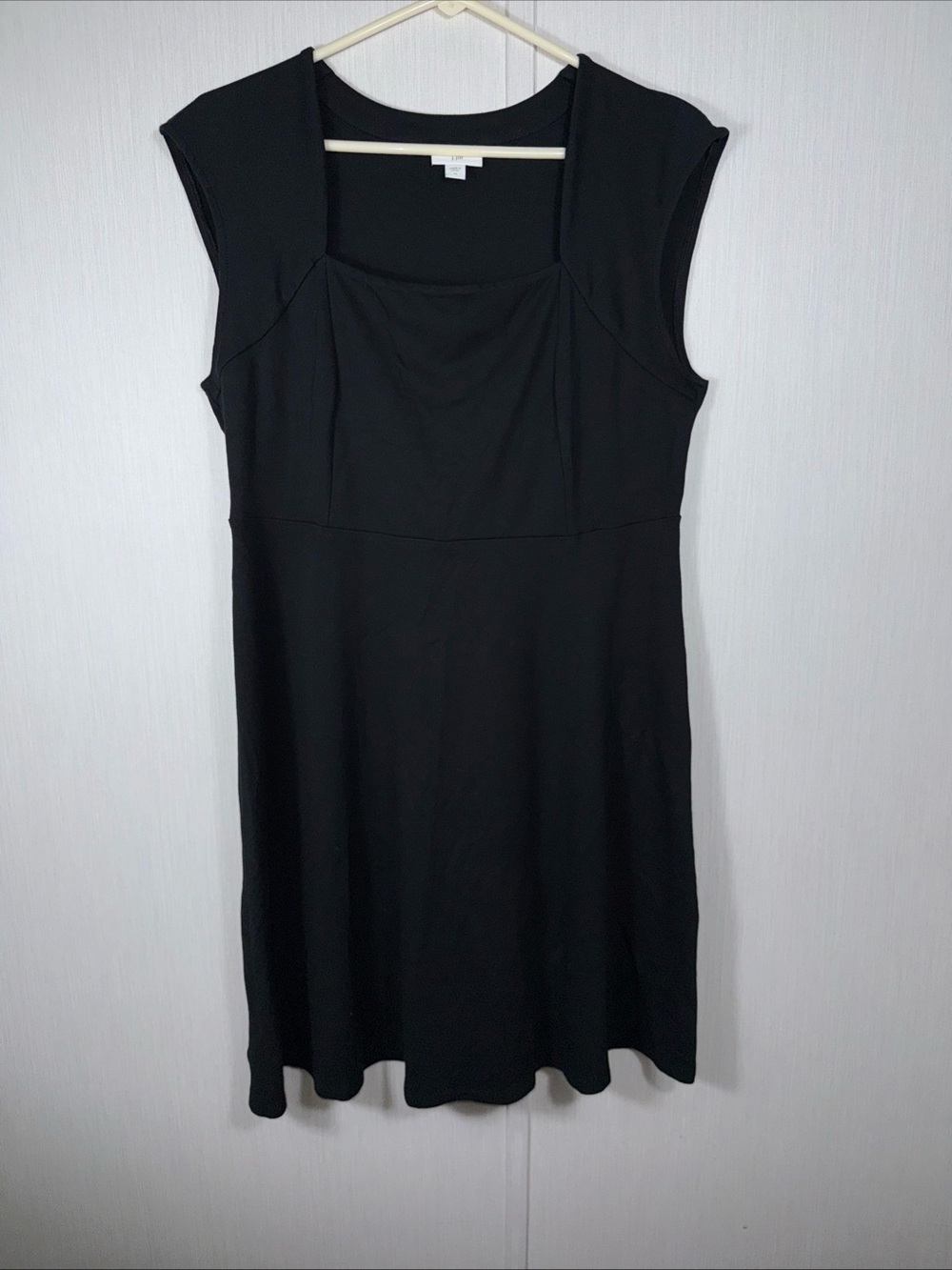 Christian Seriano for J Jill Size M Black Stretch Ponte Knit Blend Womens Dress
